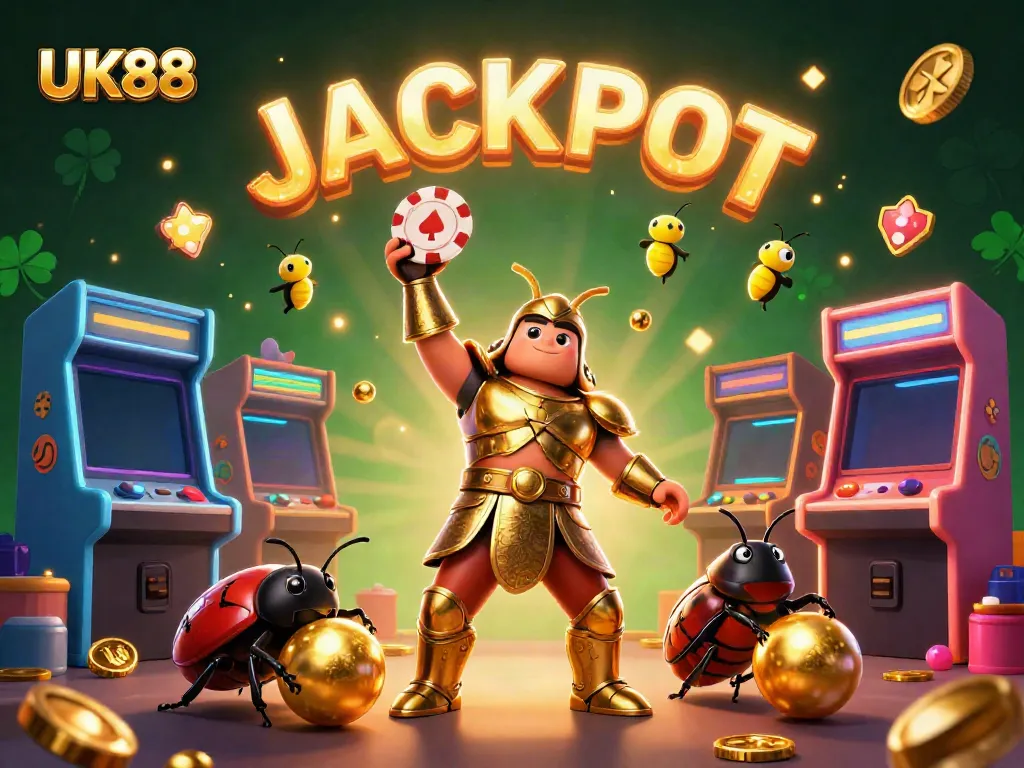 Experience the excitement of UK88 with triumphant beetles and dazzling casino elements!