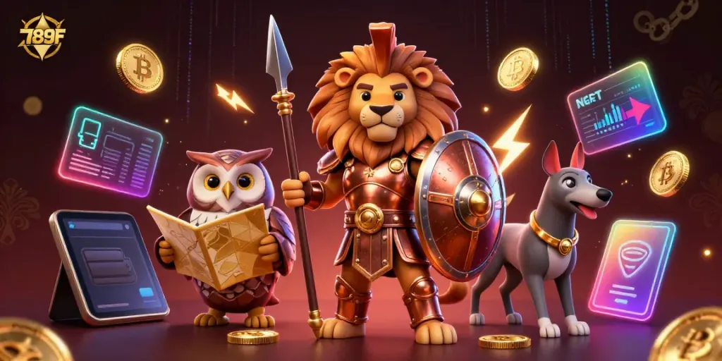 Engage in thrilling action with 789F as the Spartan lion leads the charge into an exhilarating casino adventure.