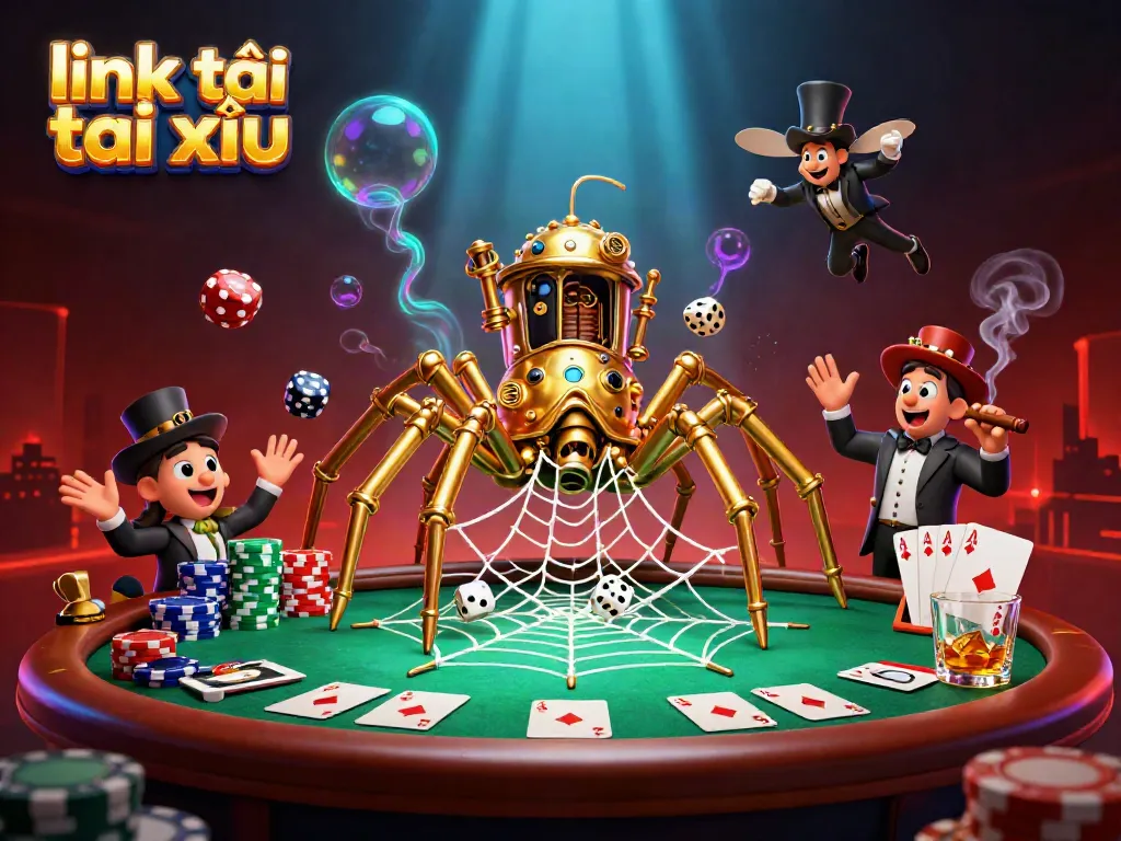 Experience thrill and fun with link tải tài xỉu, where a golden spider casts a web of gambling excitement.