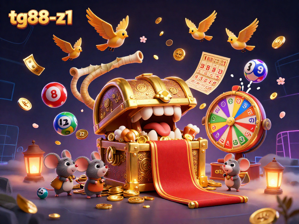 Win big with tg88-z1 at this colorful digital lottery scene filled with excitement.