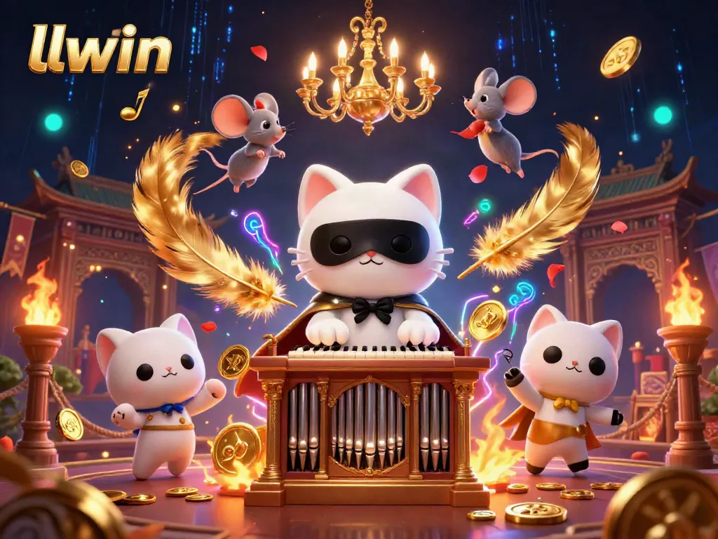 Experience the thrill of llwin with a dynamic casino scene showcasing iconic gaming elements and charming characters.