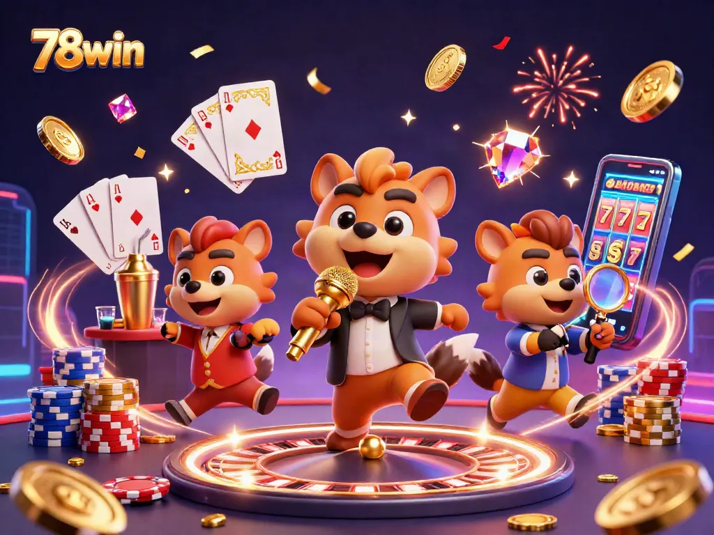 Hyenas celebrate at 78win comedy casino club, mixing drinks and checking IDs!