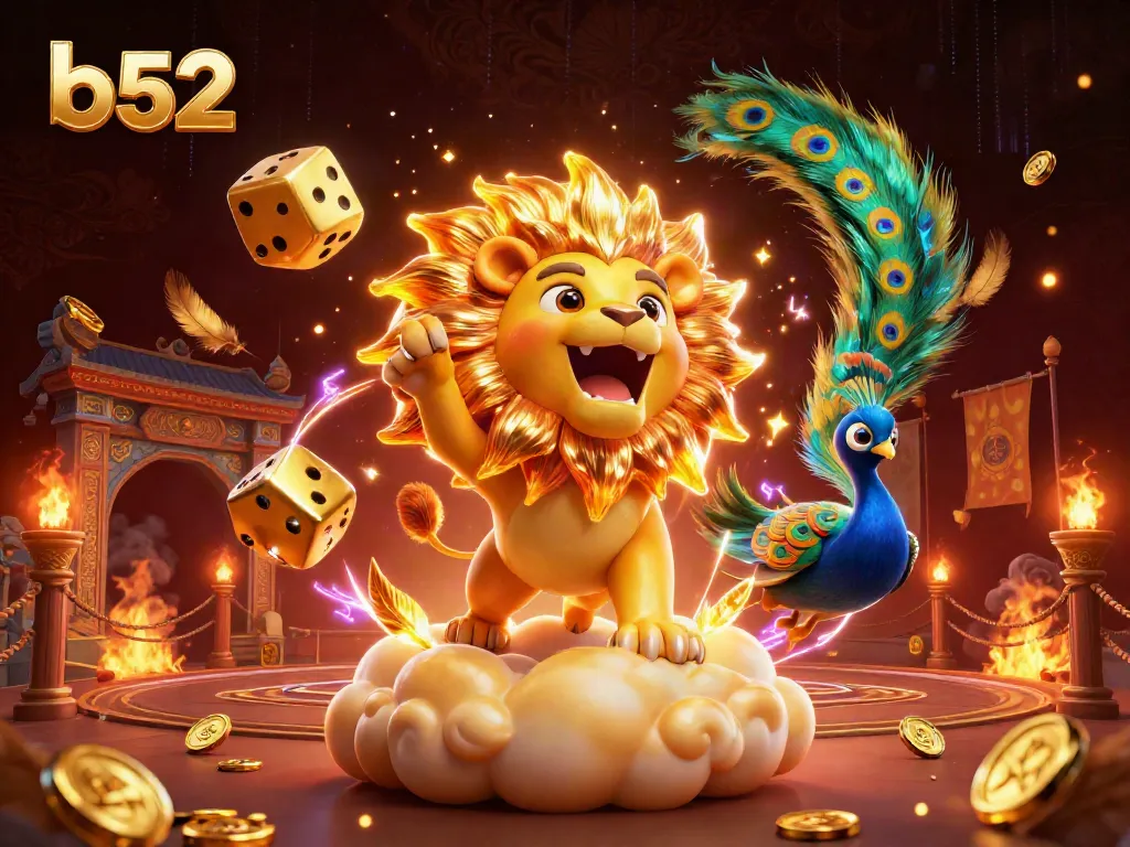Experience thrilling gameplay at B52 with live action and vibrant casino elements depicting excitement.
