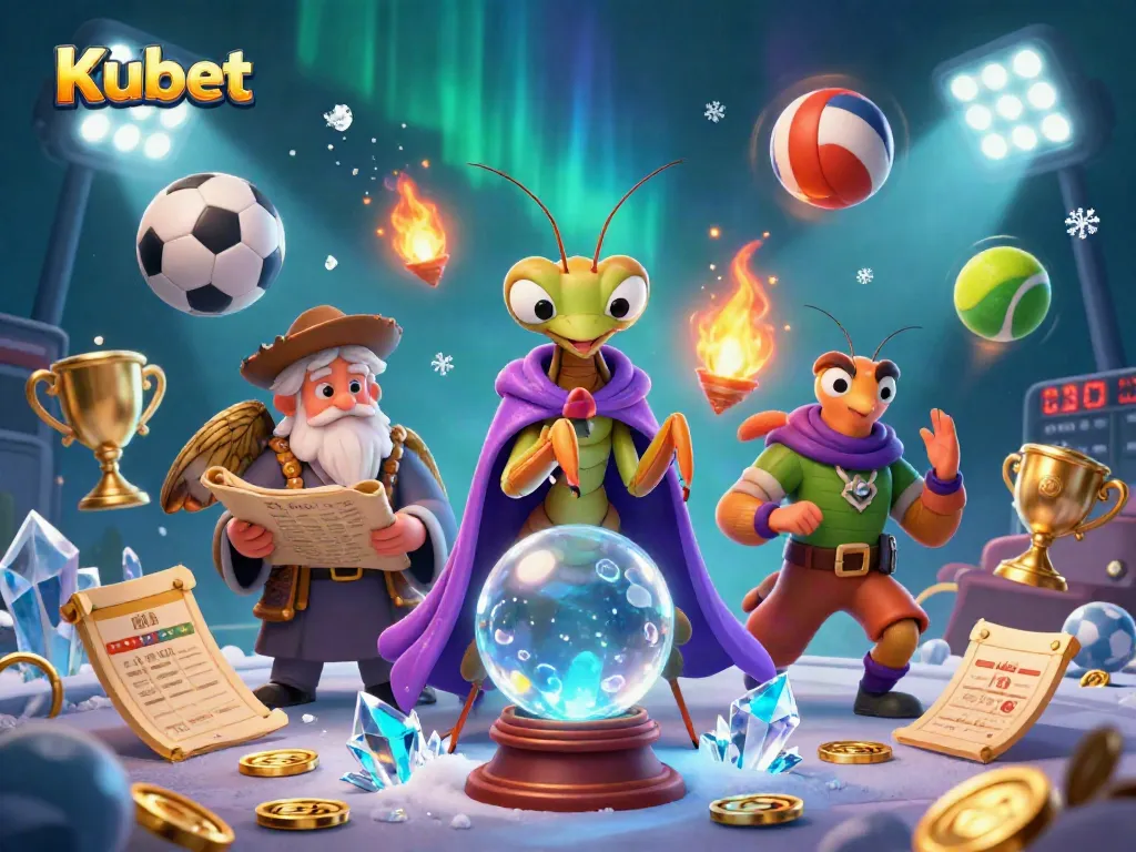 Kubet players enjoying an immersive casino experience with dynamic sports elements and magical characters.